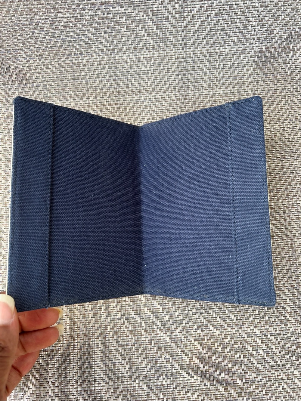 J. Crew cream colored passport case featuring rose gold dot accents. - Picture 3 of 6